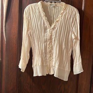 Coldwater Creek Vintage blouse, cream color, P/S